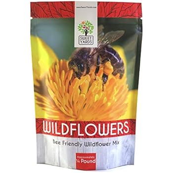 Amazon Com Bee Friendly Wildflower Seed Mix Bulk 1 4 Pound Bag Over 30 000 Open
