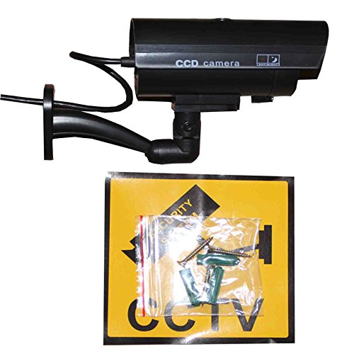 ADSRO Outdoor Dummy Fake Security Camera LEDs Flashing Light Home Surveillance