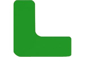 IFLOORTAPE DuraMark Corner Angle Pallet Marker: The Ultimate Solution for 5S Lean Organization Floor Marking - Green 6x6x2 Inch (Pack of 5)