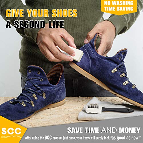 Professional Suede Shoe Cleaner Kit. Suede & Nubuck 4Way Brush with