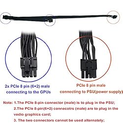 COMeap PCIe 8 Pin Male to Dual PCIe 2X 8 Pin