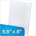 Ampad Graph-Ruled Refill Sheets for Ampad Versa Crossover Notebook, 5.5 x 8.5 Inch Size, White, 40 Sheets (25-622)