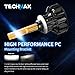 TECHMAX 880 LED Headlight Bulbs,Cree Chips 12000Lm 6500K Xenon White Extremely Bright 885 893 899 Conversion Kit of 2