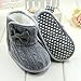 Weixinbuy Toddler Girls Fleece Woollen Fur Knitted Bowknot Snow Boot Grey 3-6 Months(Size 11)