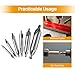 6Pcs Center Drill Bits,Drillpro HSS Lathe Mill Center Drill Bits,60 Degrees Countersink Drill Bits for Steel, Metal, Iron, Alum, Carbon Steel, Brass,Wood,3/76” 1/17” 1/9” 6/61” 1/8” 1/5”