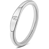 YURZA Silver Initial Rings for Women Non Tarnish Thumb Rings for Teen Girls 925SL Silver plated for Women