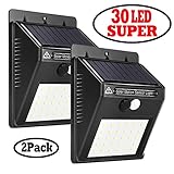 Alptoy 24 LED Super Solar Lights Bright Wireless Outdoor Waterproof Solar Powered Motion Sensor Security Wall Lights for Door, Driveway, Garden, Patio, Yard(2 Packs)