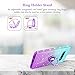 VEGO Galaxy S10 Plus Glitter Gradient Ombre Case with Ring Holder Kickstand for Women Girls Bling Diamond Rhinestone Sparkly Fashion Shiny Cute Protective Case for Galaxy S10 Plus (Teal Purple)