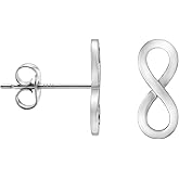 SOFIA MILANI - Solid 925 Sterling Silver Earrings for Women - Infinity Stud Earrings - 20145