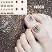 6 Sheets Full Toe Nail Wraps Art Polish Stickers Decal Toenail Strips Adhesive False Nail Design Manicure Set with 1Pc Nail Buffers Files for Women Girls