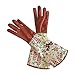 Leather Rose Pruning Gardening Gloves Puncture Resistant Yard Work Gloves Thorn Proof Garden Gloves for Blackberry Plants Rose Bush For Unisex Men & Women Gardener (#A)