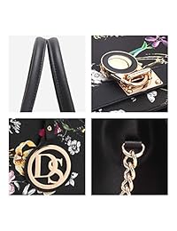 Bolso de mano para mujer con correa en la parte superior y cierre de candado