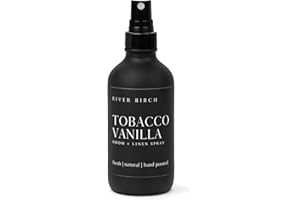 River Birch Tobacco Vanilla Room & Linen Spray – 4 oz Black Glass Home Fragrance Mist