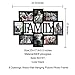 Adeco PF0432 Black Wood Family Wall Hanging Collage Photo Frame, 8 Openings, 4 by 6 Inch