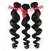 Eayon Hair® Peruvian Hair Extensions, Genuine 5a Virgin Remy Hair RAW Unprocessed, Natural Wavy Loose Wave, 3 Bundles/ Lot 300 Gram 10"- 28", Natural Black