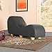 Liberator Kama Sutra Chaise Lounge Chair - Premium Faux Leather w/Maple Wood Feet, Charcoal