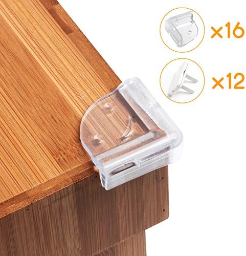 KEEPO Baby Proofing Kit ,16 Pack with 12 Outlet Plugs for Kids' Safe