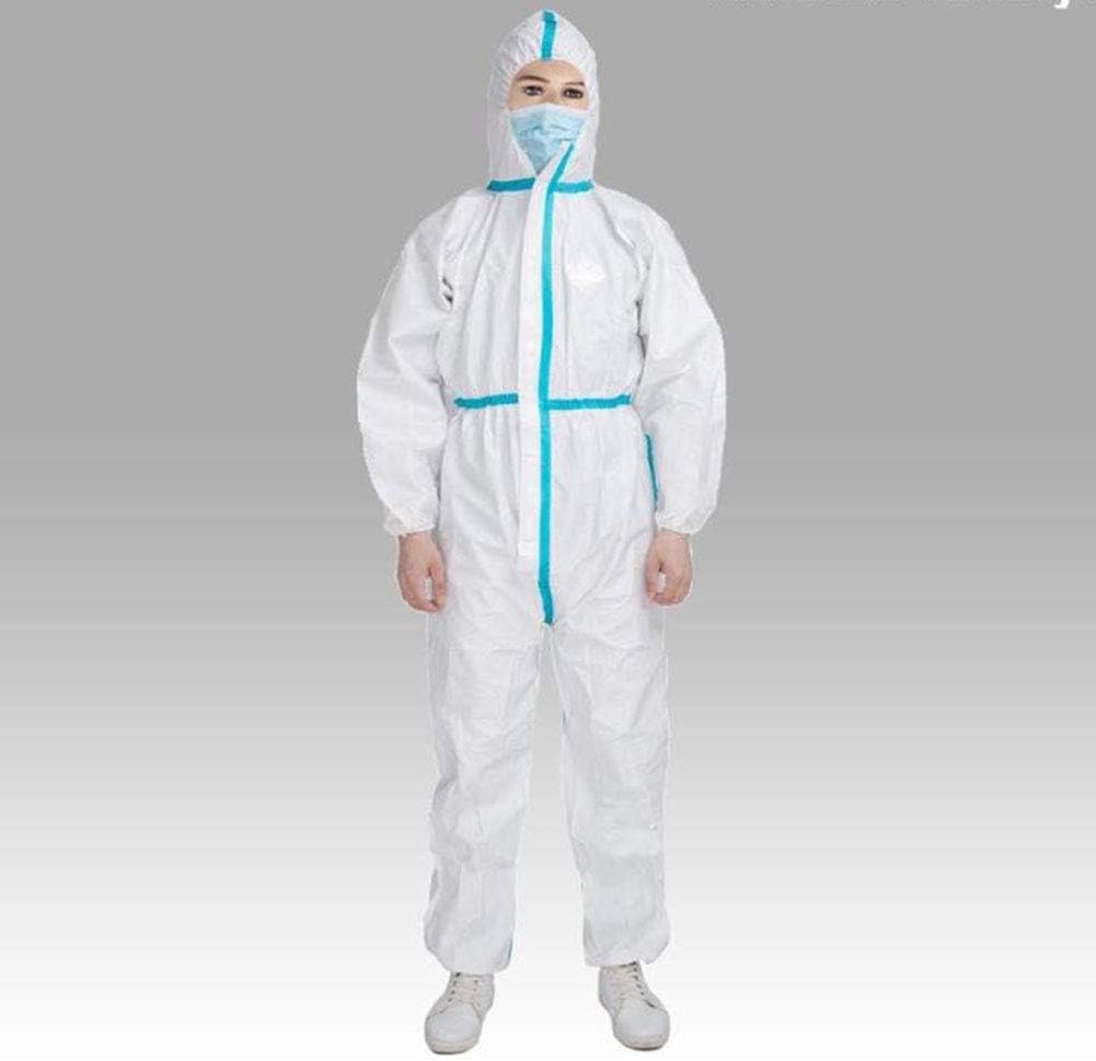 Disposable Overalls SMS Type Protective Clothing,Hooded Overalls with Adhesive Paint, Painting Dust, Safety Clothing, Chemical Protection, Dustproof Clothing
