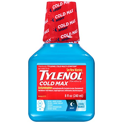Tylenol Cold Max Night Cool Burst Liquid, 8 Fl. Oz