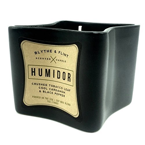 Blythe and Flint Humidor Scented Candle In Ceramic Container