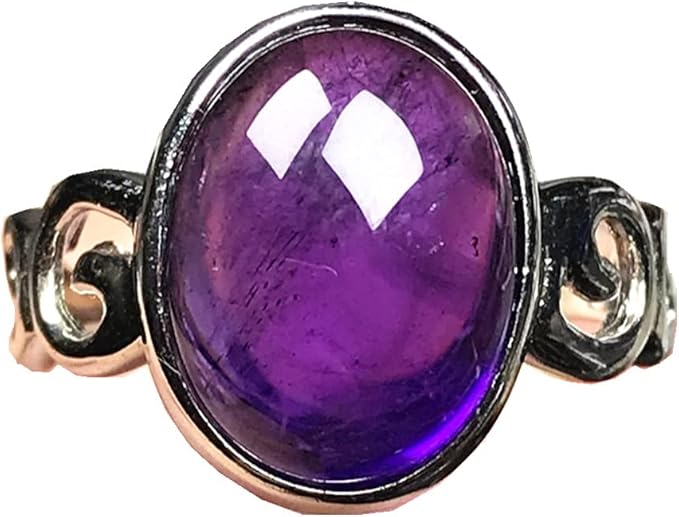 Natural Purple Amethyst Rings For Women Man,Amethyst Jewelry Crystal