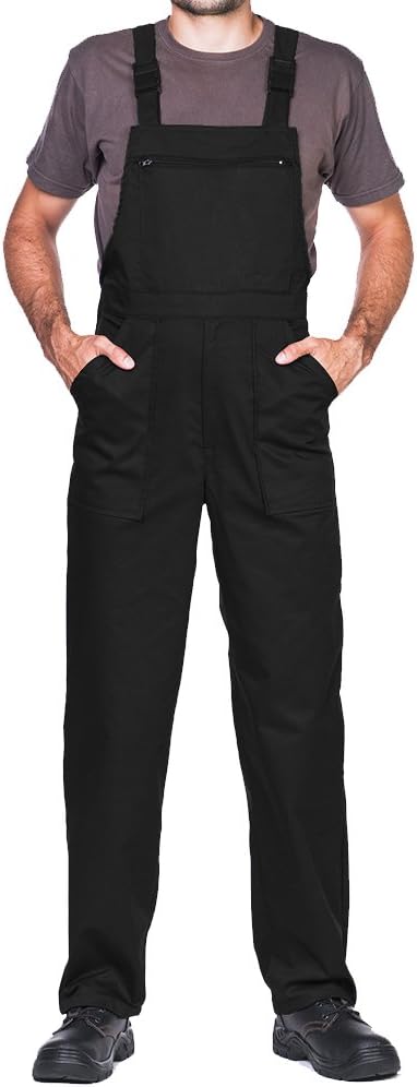Bib and Brace Dungaree Overalls for man, Prowear Workwear, S-3XL size - made in EU - work trousers, Blue, Red, White, Green