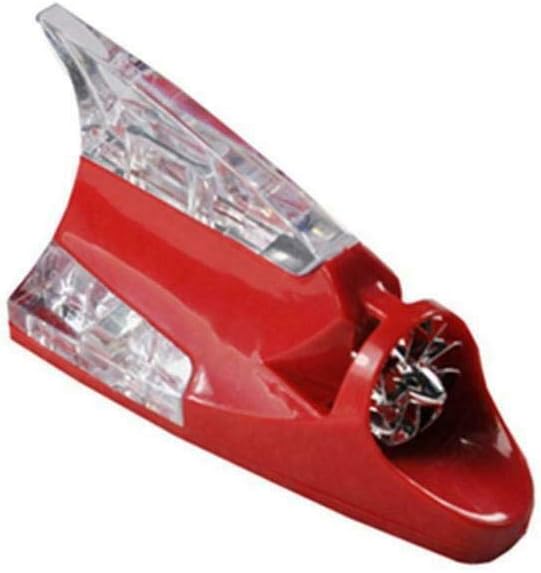 Shark Fin Signal Antenna, Car Antenna Car Radio Shark Warning Flash Lamp for Car Roof Radio AM/FM Silver - Image 5
