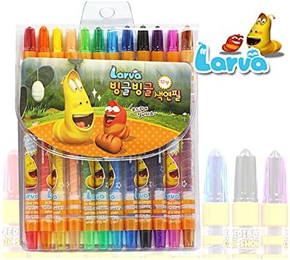 Larva Korean Cartoon Animation Character Twistable 12 colors Colored Pencils