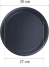 Kunjocy Pack of 5 Black Plant Pot Saucers 30 cm Round Tray Garden Indoor Outdoor view 2
