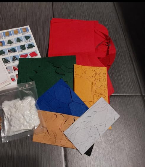 Photo 1 of ZLY Felt Applique Stocking Kit, 15 Inch Stocking Making Kit, DIY Gift Bag for Gifts, Storage for Art Supplies, Cosmetics, Hair Bands, Tools and Other Accessories