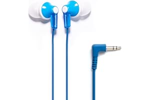 Panasonic ErgoFit Wired Earbuds, In-Ear Headphones with Dynamic Crystal-Clear Sound and Ergonomic Custom-Fit Earpieces (S/M/L), 3.5mm Jack for Phones and Laptops, No Mic - RP-HJE120-A (Blue)
