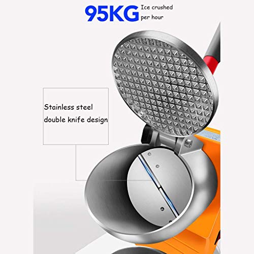 ZSQHD Elektrischer Eiscrusher-Rasierer Schneekegel-Hersteller-Maschine Orange 200lbs / hr für Haupt- und Handelsgebrauch… – Bild 5