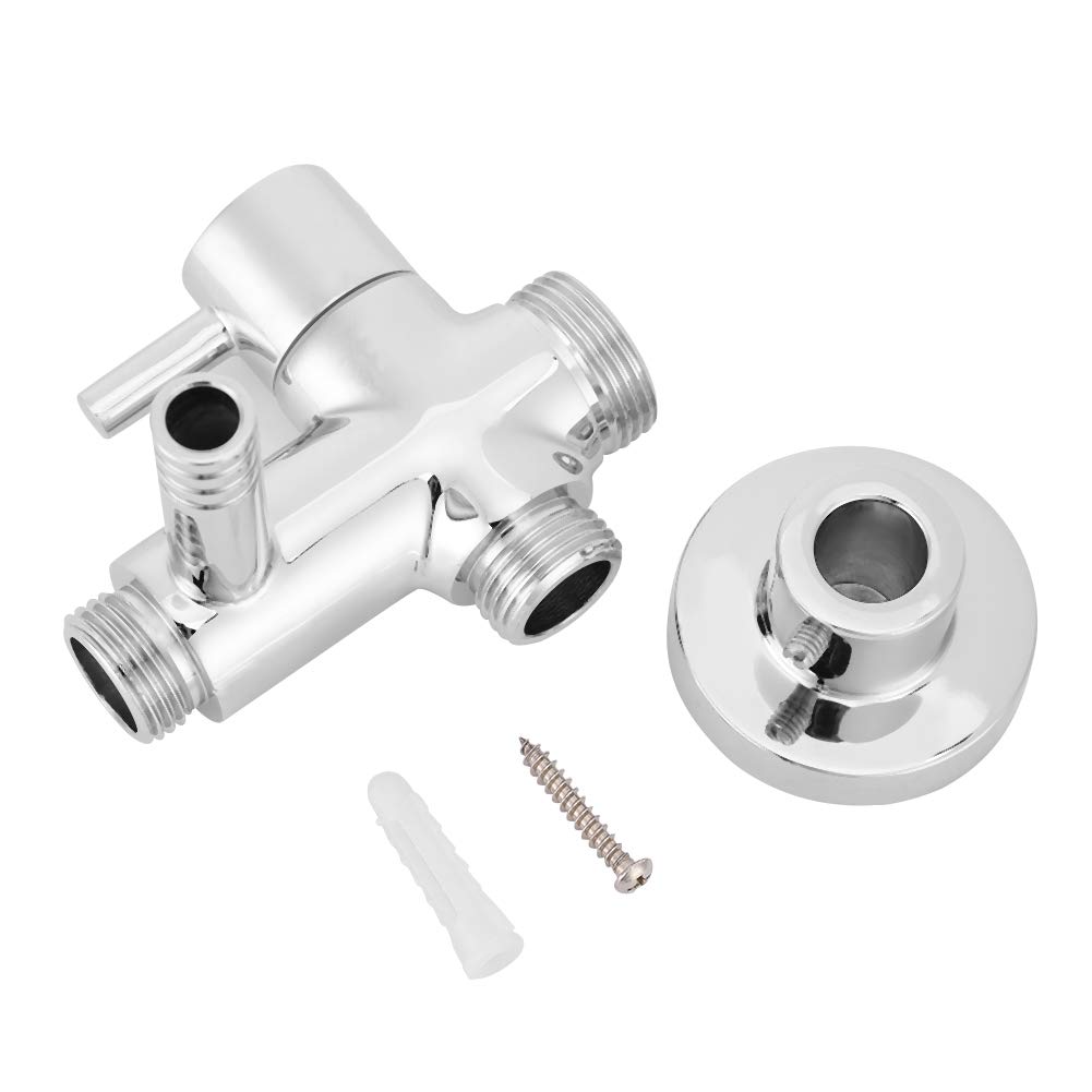 Bathroom Shower Diverter G1/2" Wall Mounted Round Copper Shower Diverter Valve Shower Head Diverter Showering Components