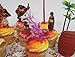 MOANA Birthday CUPCAKE Topper Set Featuring Moana Figures,Themed Decorative Accessories, Figures Average 1