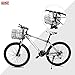 Arltb Lift Off Folding Bike Basket Rust Proof Easy Installation on Front Handlebar & Rear Seat Capacity 44lbs Suitable for Folding Bikes and Some Mountain Bikes - Black/Silver