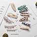 12 Pcs Women's Hair Clips Acrylic Resin Marble Alligator Hair Clip Faux Pearl Hair Pins Gold Base Hairpin Wedding Daily Fashion Hair Barrettes Katloo