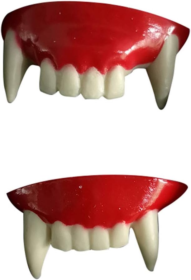 Bosue Halloween Decorations Vampire Teeth For Kids Up And Down 2Pcs Set
