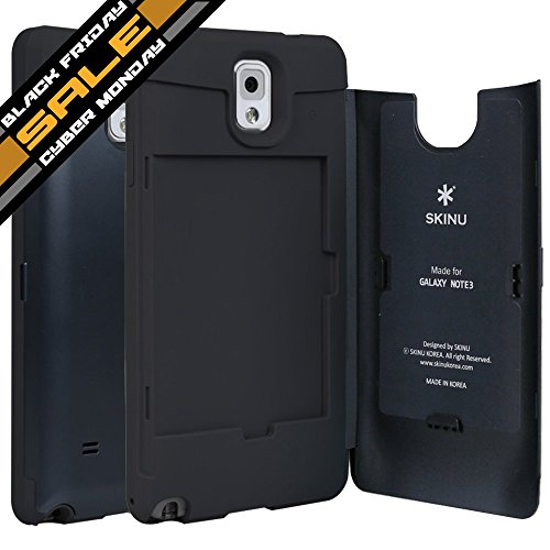 Galaxy Note 3 Case, SKINU [Metal Slate] Galaxy Note 3 Credit Card Case [Shockproof] Protective Hybrid Kickstand Case with Card Slot Wallet Case for Galaxy Note 3 - Metal Slate (21N3TPUSKS-MS)