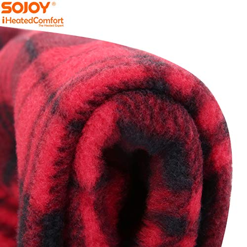 Sojoy 12V Heated Travel Electric Blanket for Car, Truck,Boats or RV with High/Low Temp Control