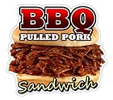 BBQ PULLED PORK SANDWICH Concession Decal restaurant