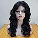 Alan Hair Beautiful Summer Natural Black Color Body wave Wigs, High-Temperature Synthetic Fiber Wavy Wig for Black Women
