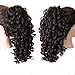Deep Curly Women Girls Ponytail Hairpiece with Claws Synthetic Hair Extensions