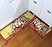 EUCH Non-slip Rubber Backing Carpet Kitchen Mat Doormat Runner Bathroom Rug 2 Piece Sets,15