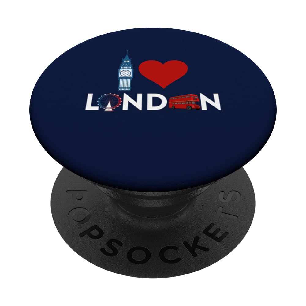 I Love London UK Heart England United Kingdom London City PopSockets Swappable PopGrip