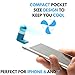 Premium Pocket Size Portable Cooling Fan For Apple 8 Pin Lighting Devices - Suitable For iPhone 5, 5s, 6, 6s, 6s+, iPod Touch and iPad (Blue)