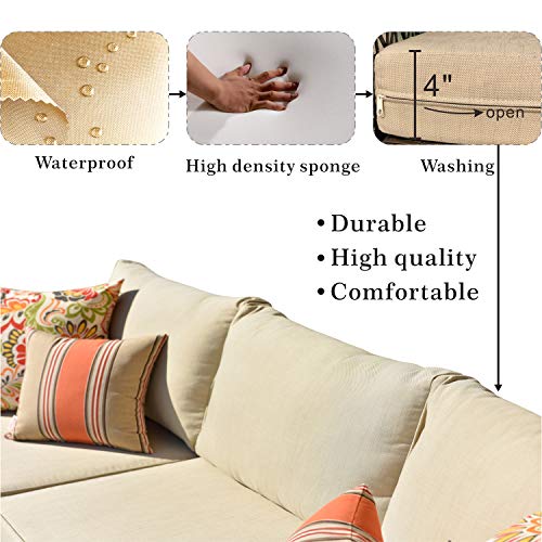 ovios Patio Furniture Set 12 PCS Outdoor Furniture Conversation Set PE