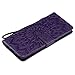 Urberry Embroidery Wallet Case for Samsung Galaxy Note 8 with a Screen Protector (Purple)