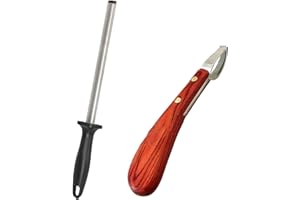 CDIYTOOL 2pcs Hoof Knife Sharpener, Horse Oval Hoof Knife Farrier Hoof Loop Knife Farrier tool Honing Rod Hoof Trimming KnifeKeep Hoof Knives Cutting Instruments Sharp Tools for Cutting Donkeys Cows Hooves