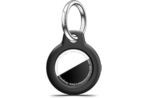 MOLOSLEEVE 1|2|4 Pack for Airtag Holder Case with Keychain, Shockproof GPS Cover Anti-Scratch Key Chain for Air Tags, for Airtag Accessories for GPS Item Tracker Cases for Bags, Luggages, Black