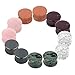 TOPBRIGHT 6 Pairs Natural Mixed Stone Ear Plugs Tunnels Saddle Expander Body Piercing Jewelry Set Gauges